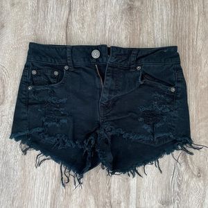 BLACK American eagle shorts with Rips 🖤